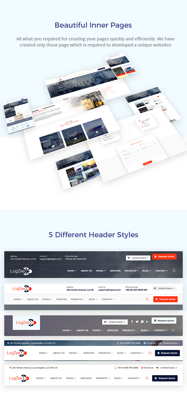 Logzee | Logistics, Transportation, Cargo WordPress Theme