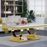 Marble-Top Coffee Table – Luxury Living Room Centerpiece 2