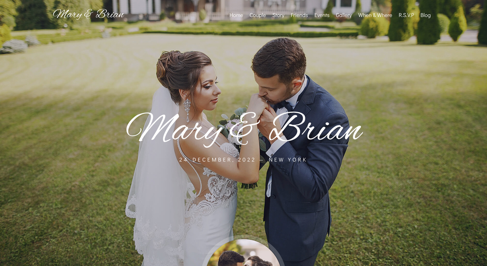 Mary & Brian - Wedding Template Demo 1