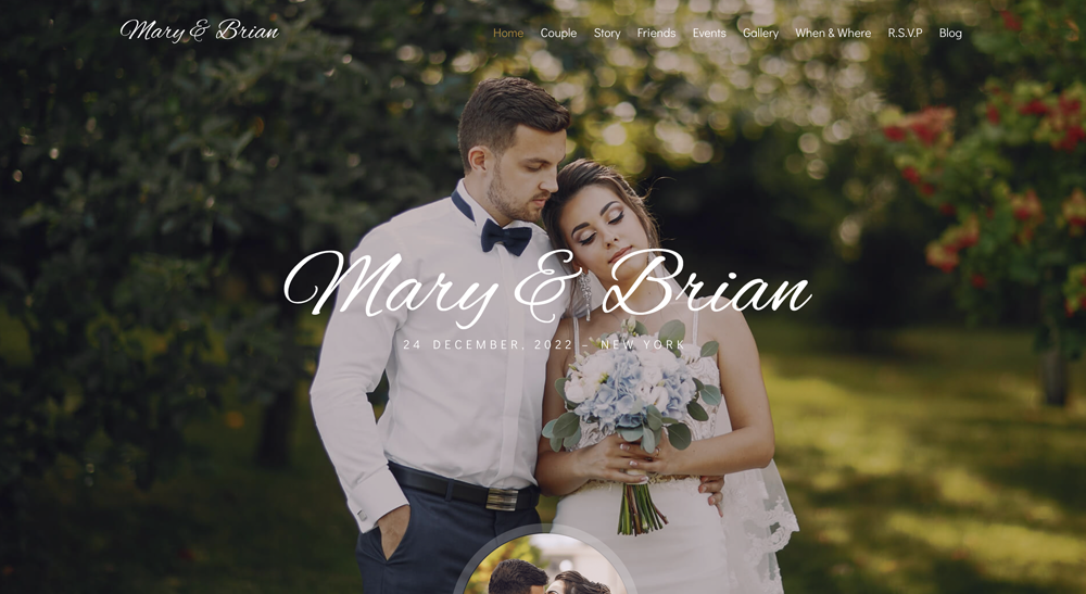 Mary & Brian - Wedding Template Demo 3