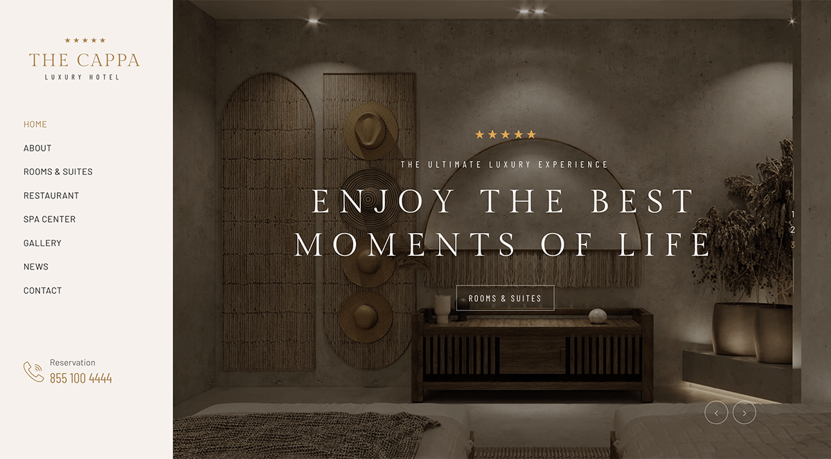 THE CAPPA - Luxury Hotel WordPress